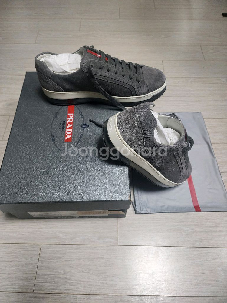 프라다 스웨이드 스니커즈 4E2701(새상품)--6