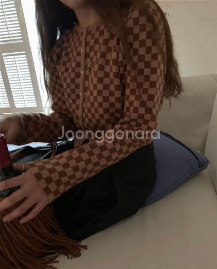 메이비베이비 디어리스트 가디건 체크가디건--0