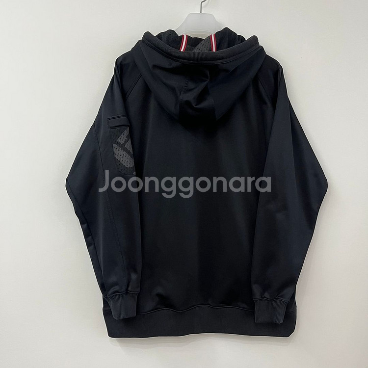 나이키 르브론 제임스 버건디 스우시 블랙 후드티--2