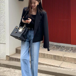 Chixlabel 블랙 블레이저 자켓