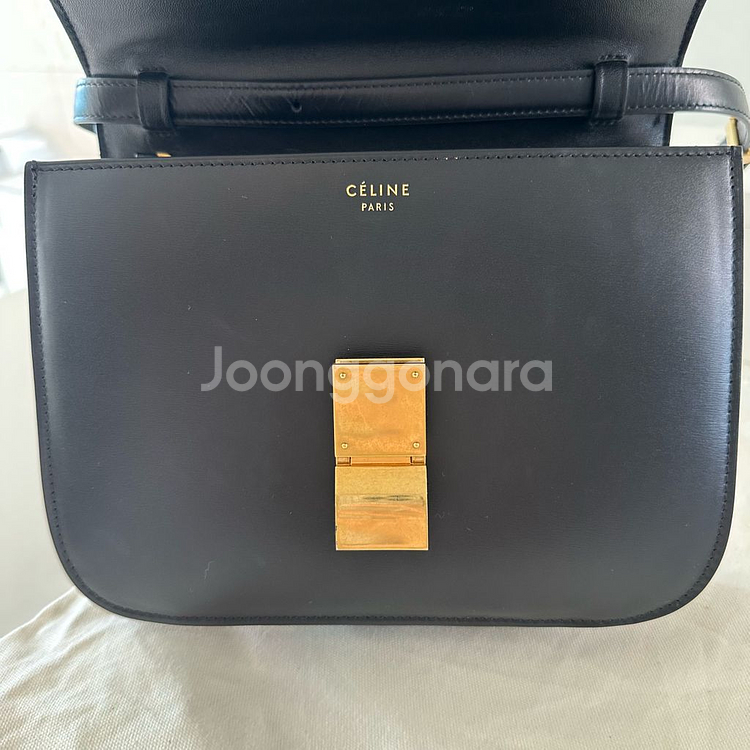 셀린느 클래식박스 미듐 블랙--4