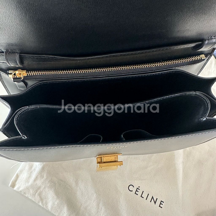 셀린느 클래식박스 미듐 블랙--7