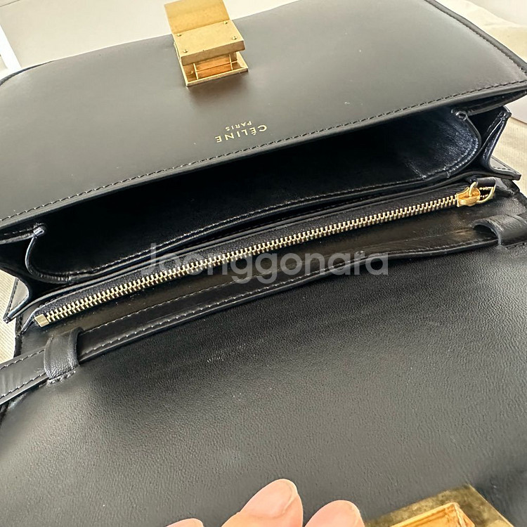 셀린느 클래식박스 미듐 블랙--8