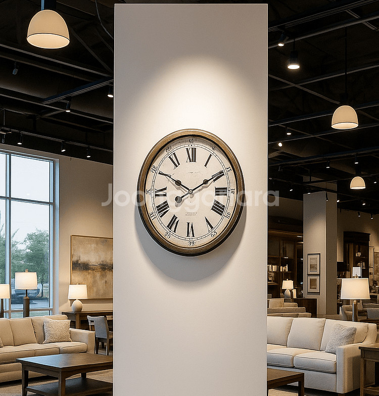 빅사이즈 대형 엔틱 타원형 벽시계--0