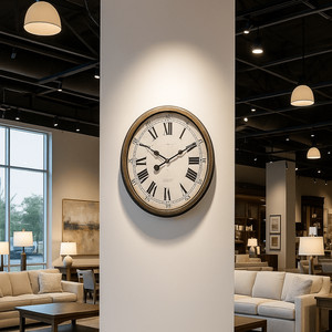 빅사이즈 대형 엔틱 타원형 벽시계