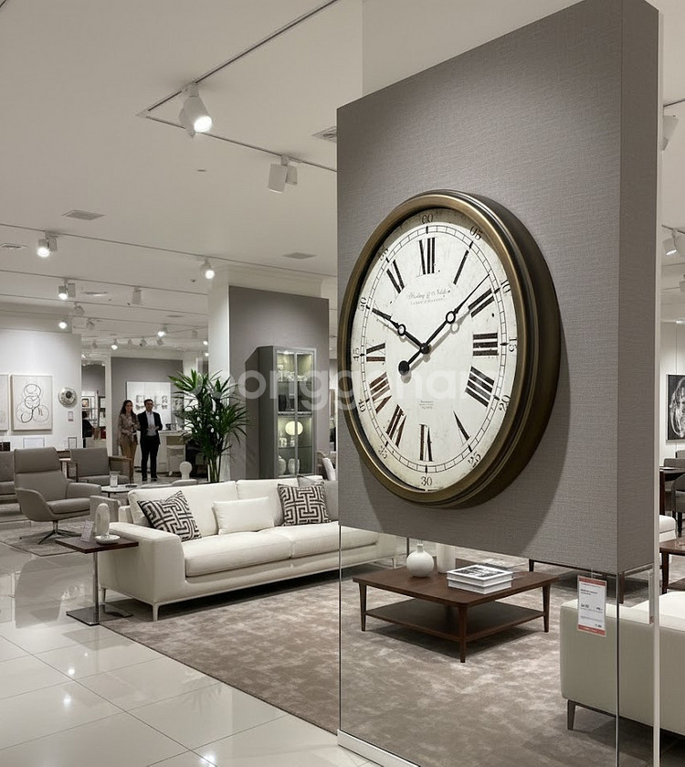 빅사이즈 대형 엔틱 타원형 벽시계--4