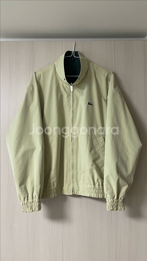라코스테 리버시블 양면 블루종 자켓 베이지 그린--0