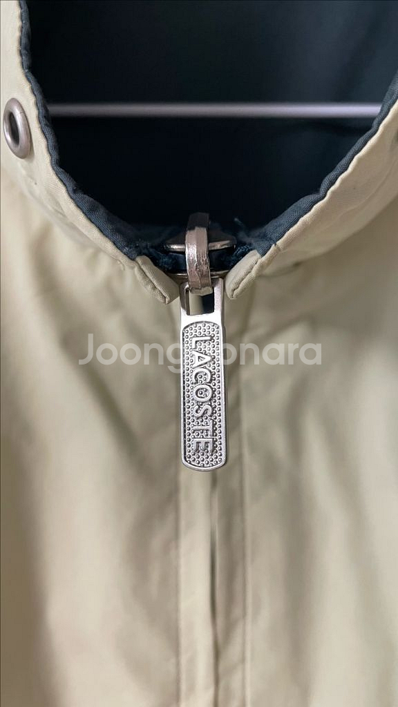 라코스테 리버시블 양면 블루종 자켓 베이지 그린--1