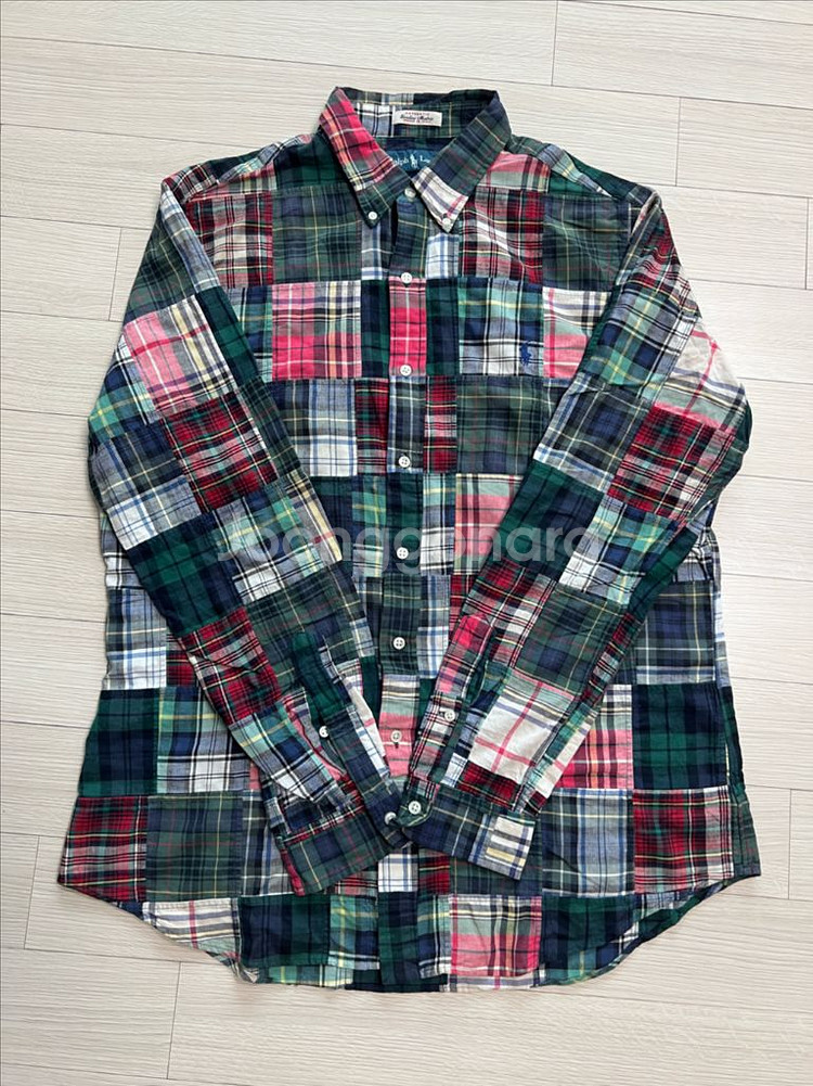 폴로 마드라스 패치워크 셔츠 L 사이즈--0