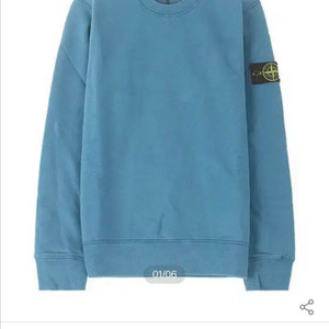 [L] 스톤아일랜드 와펜패치 맨투맨 블루 20FW