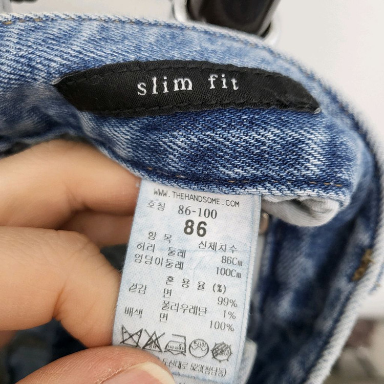 타임옴므 슬림핏 데님 팬츠--8