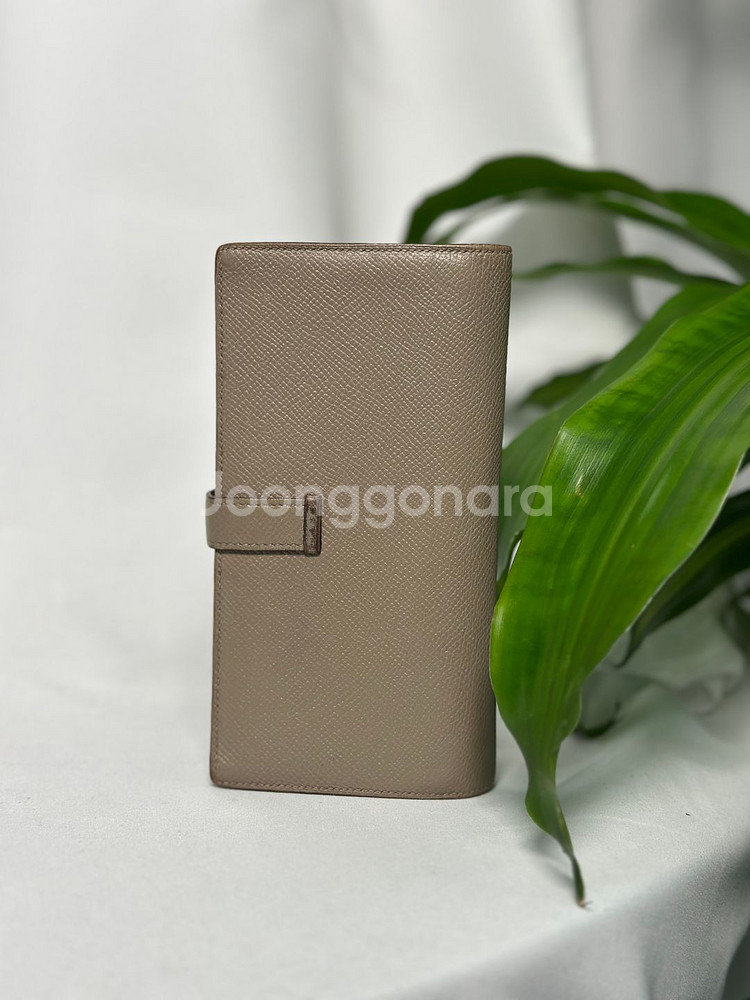 [정품]에르메스 베안 에토프 금장 장지갑--1