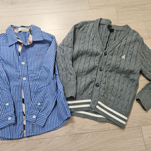 빈폴키즈 가디건+닥스키즈 남방 (120사이즈)