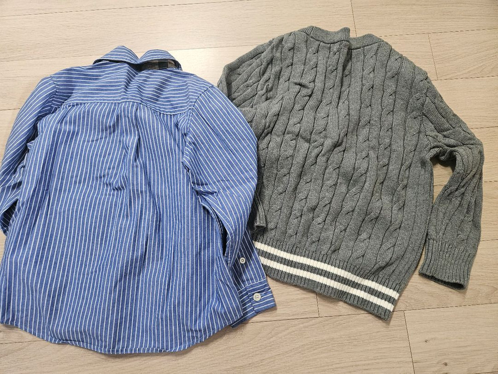 빈폴키즈 가디건+닥스키즈 남방 (120사이즈)--1