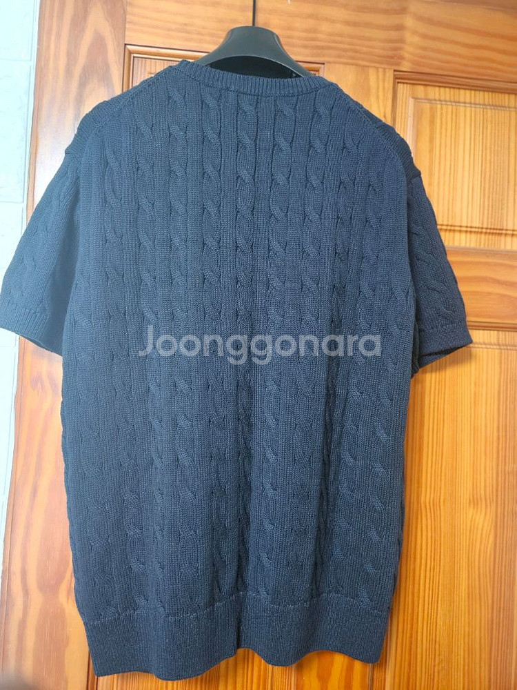 폴로 네이비 반팔 꽈배기니트 새상품 105(XL)--2