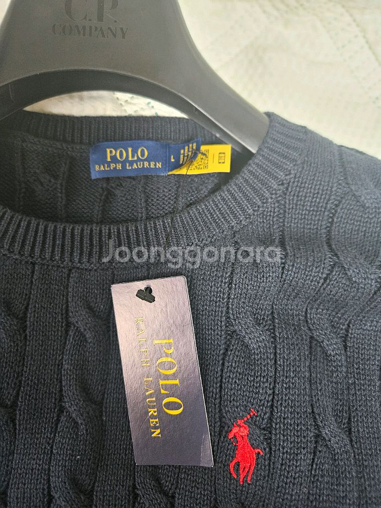 폴로 네이비 반팔 꽈배기니트 새상품 105(XL)--3