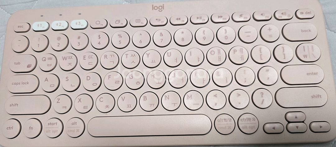 로지텍 K380 무선 블루투스 키보드 핑크--0