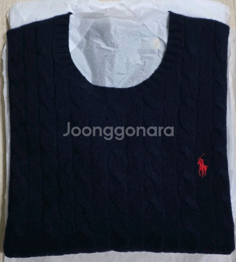 폴로 랄프로렌 울 캐시미어 케이블 니트 스웨터 [XL]--1