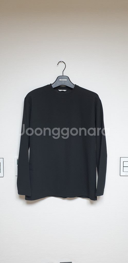 HENDEL 남성 긴팔 라운드 티셔츠 XL 블랙--0