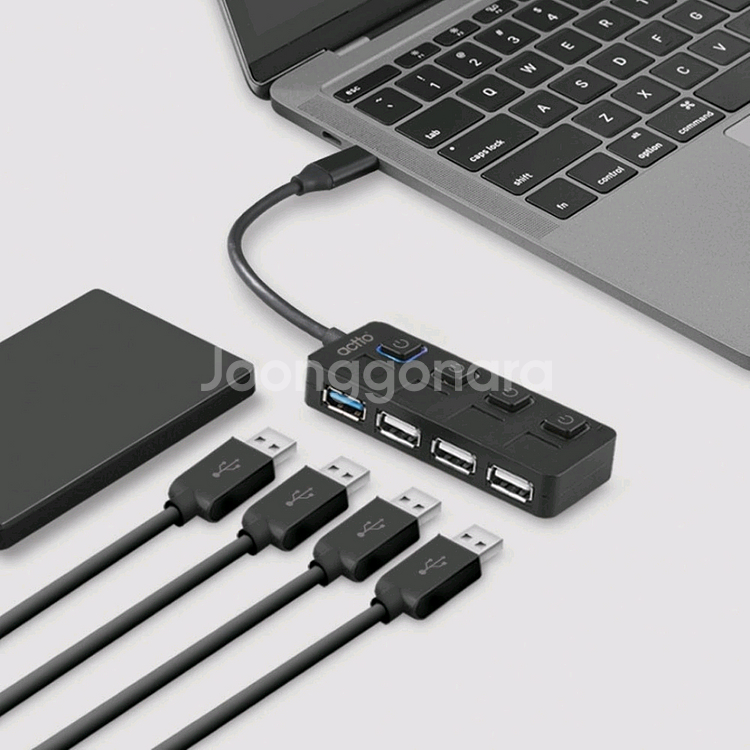 [신품]엑토 C타입 USB 4포트 멀티허브--0