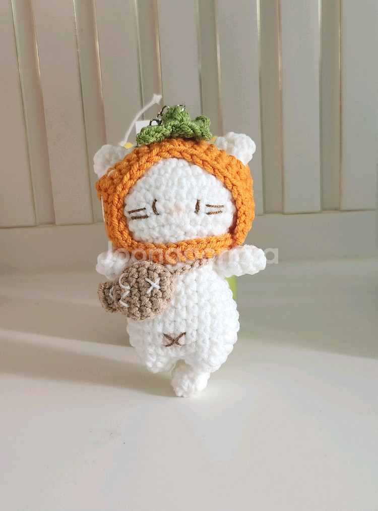 고양이 뜨개 키링--0