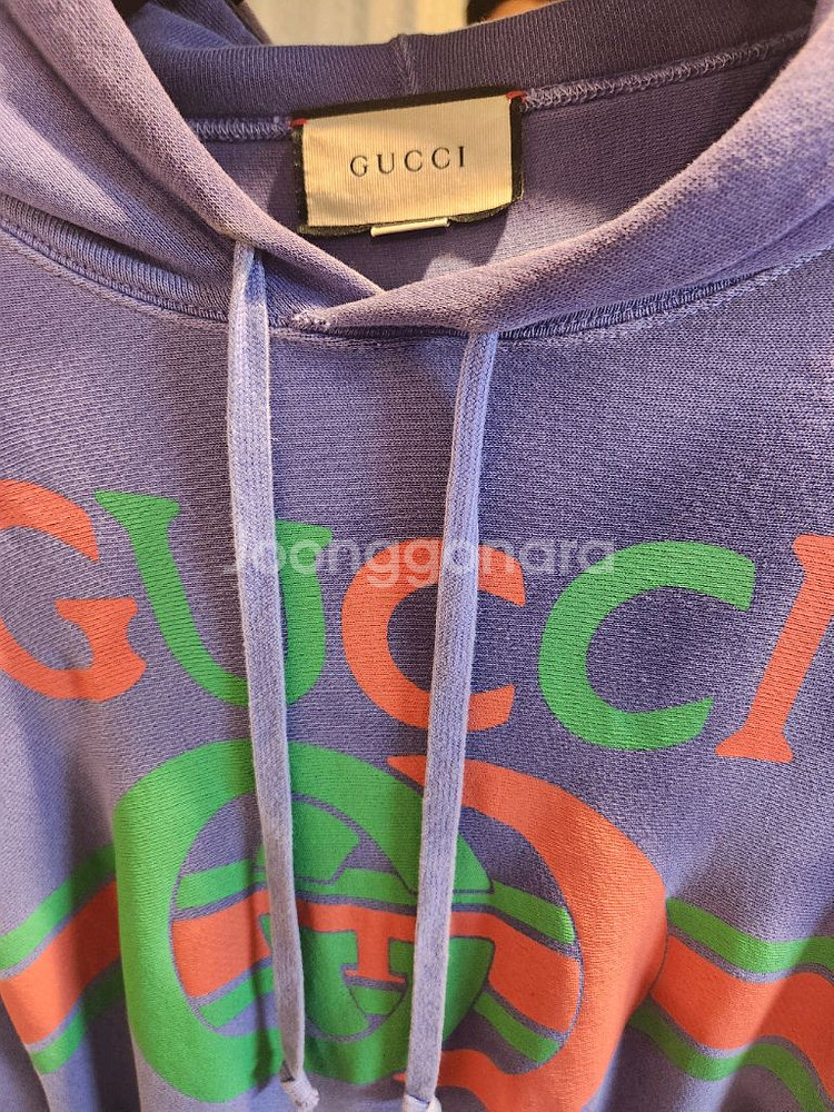 구찌 인터로킹 빈티지 후드티--1