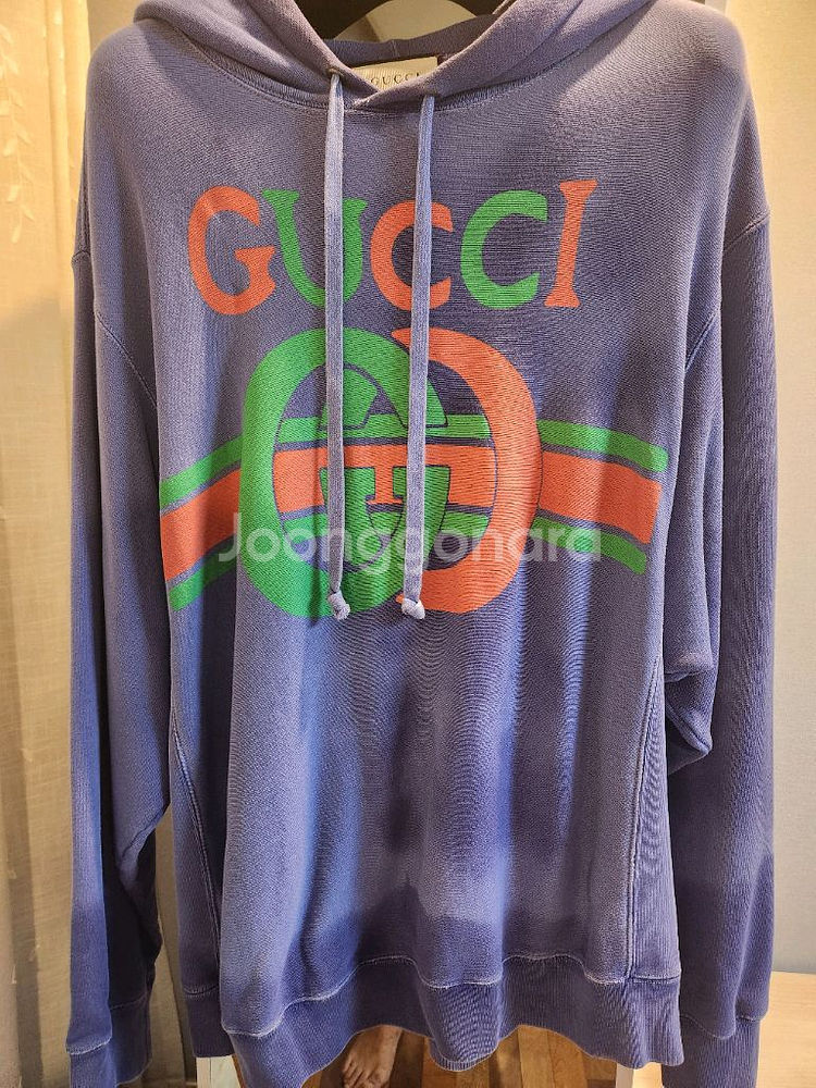 구찌 인터로킹 빈티지 후드티--2