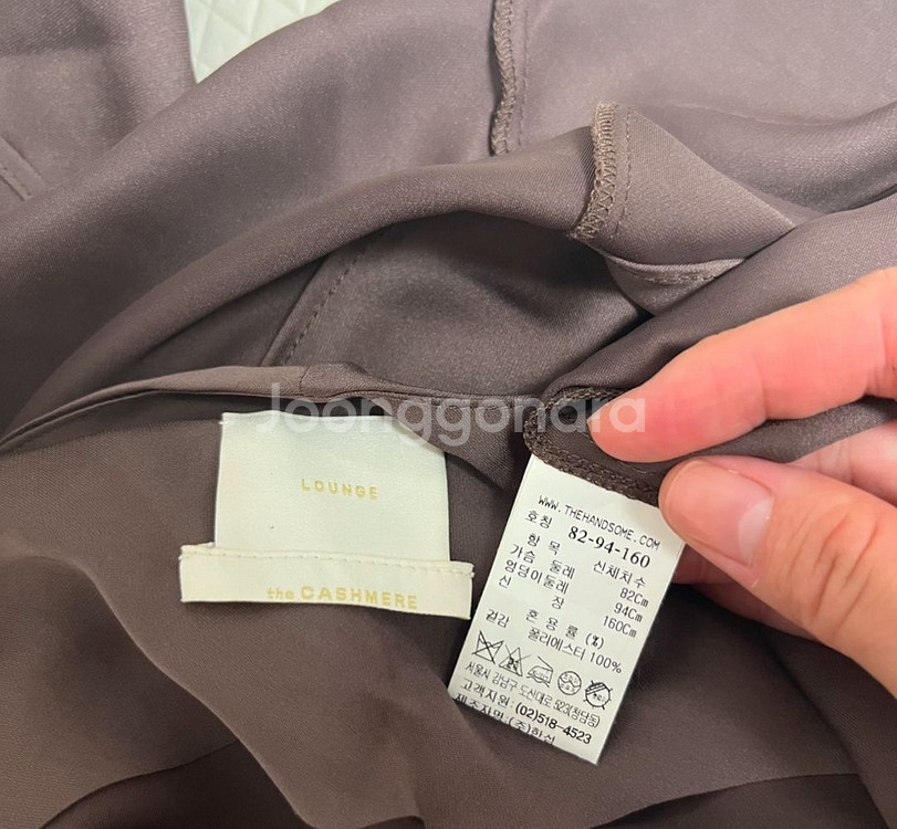 더캐시미어(thecashmere) 실크 뷔스티에 원피스--3