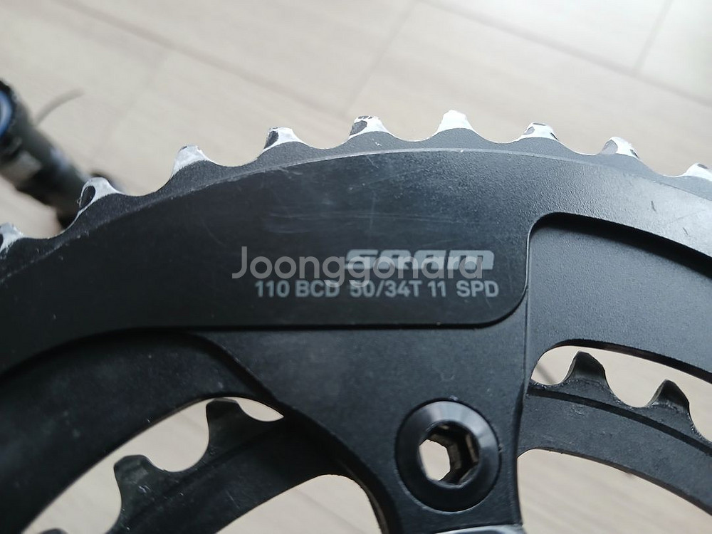 스램 자전거 체인링 레드 크랭크셋 (50/34T)--1