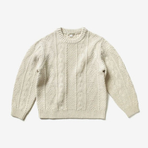 [새상품/L] 토마스모어 케이블니트 윈터크림