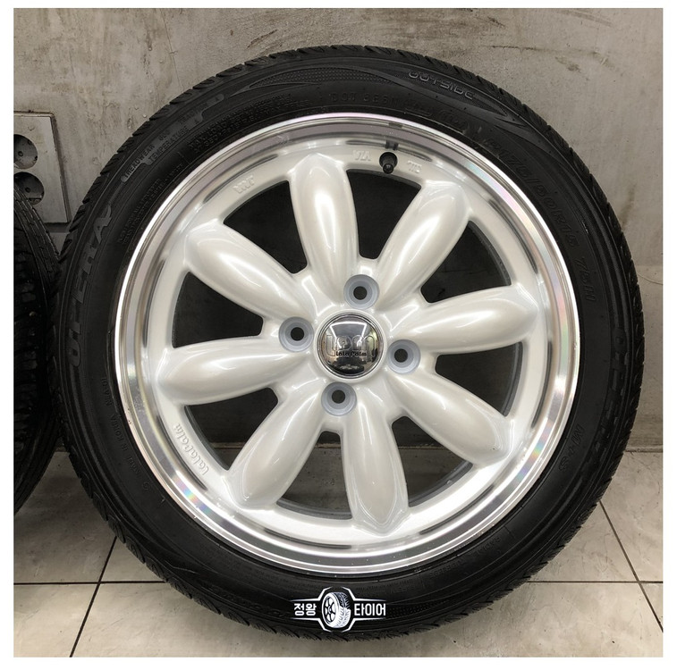 라라팜 일본 정품 화이트림 폴리쉬 15인치 휠 타이어 이미지