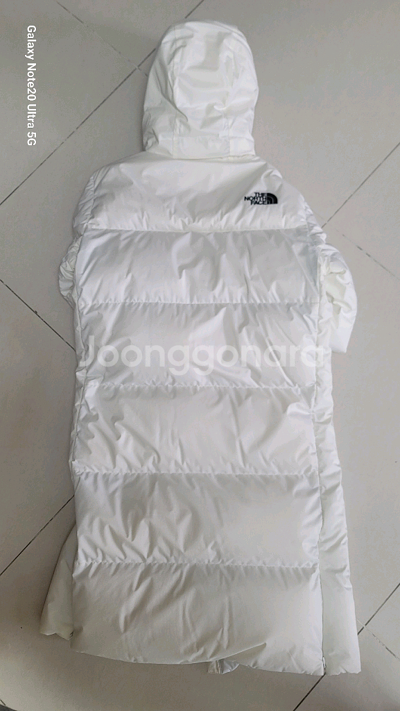 노스페이스 화이트 롱패딩 L--1