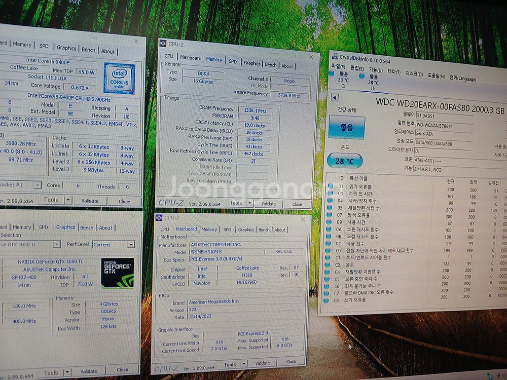 I5 9400f / gtx1050ti / ssd256--1