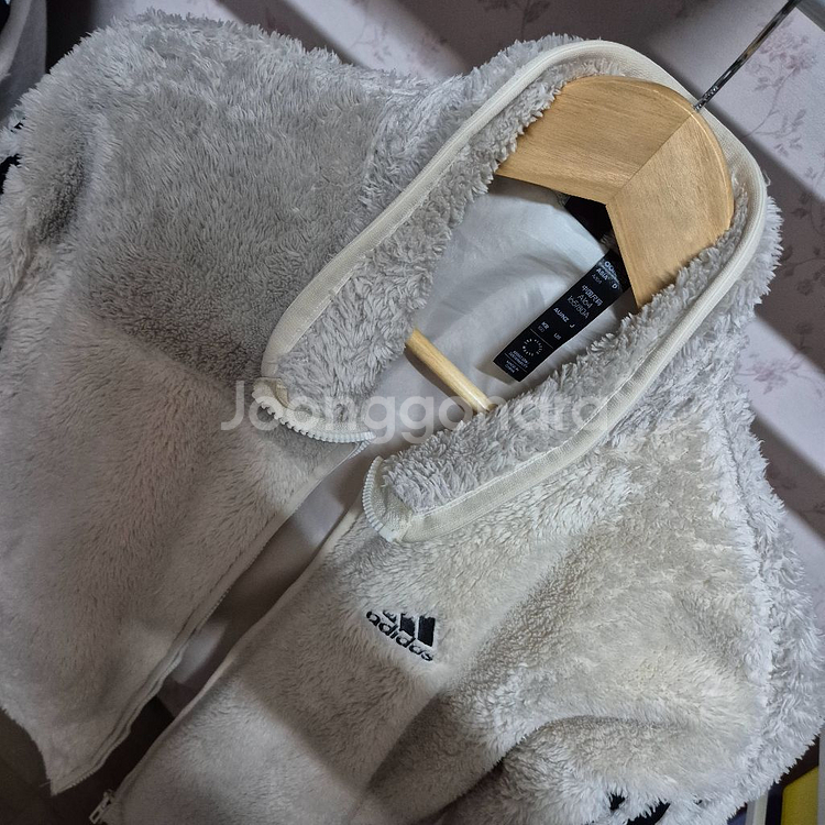 아디다스 양털 쉐르파 퍼 후리스 점퍼 넉넉한 160--4