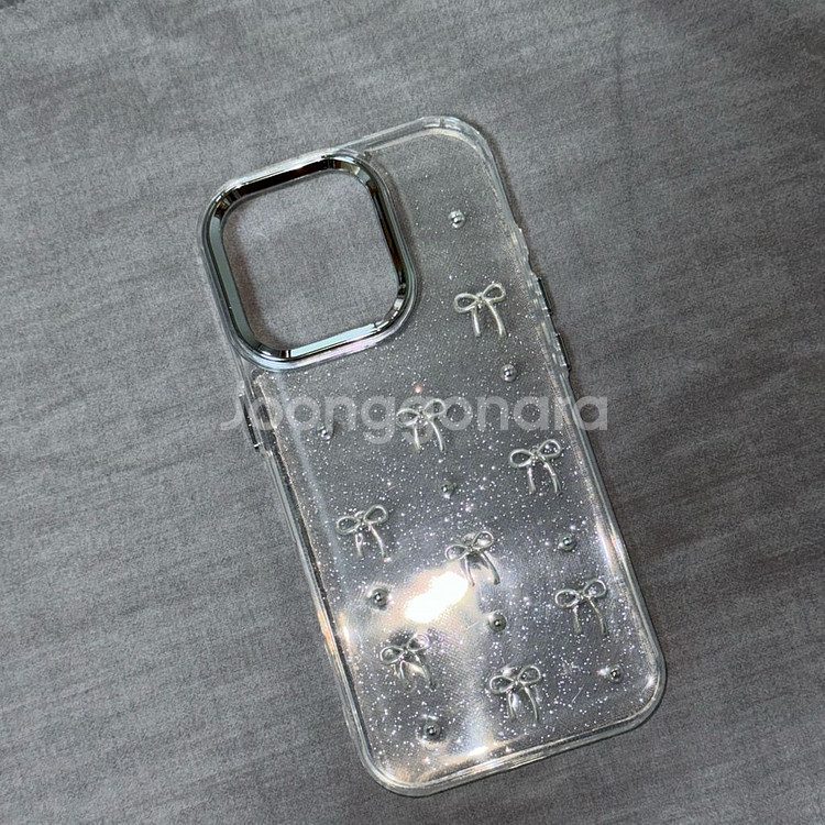 아이폰16프로 투명 리본케이스--2