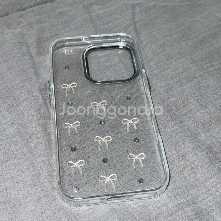 아이폰16프로 투명 리본케이스--1