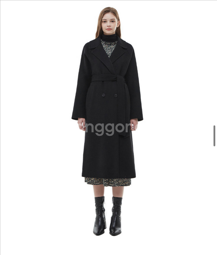 플라스틱아일랜드 코트 55 블랙롱코트--0
