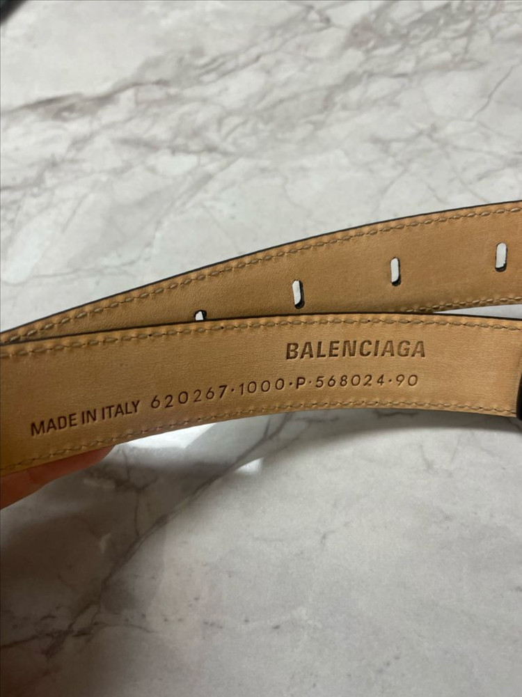발렌시아가 블랙 가죽 벨트 이미지