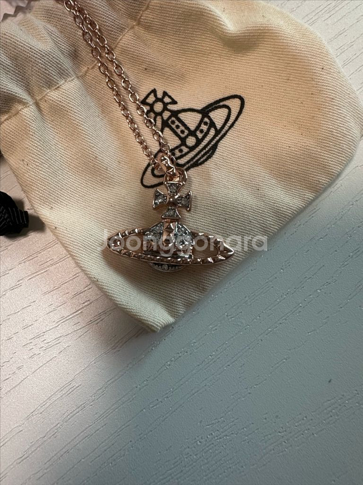 비비안 웨스트우드 목걸이 로즈골드 새제품--3