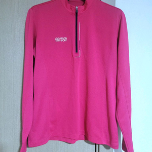 정품 코오롱 스포츠 진분홍 반집업 등산복 90