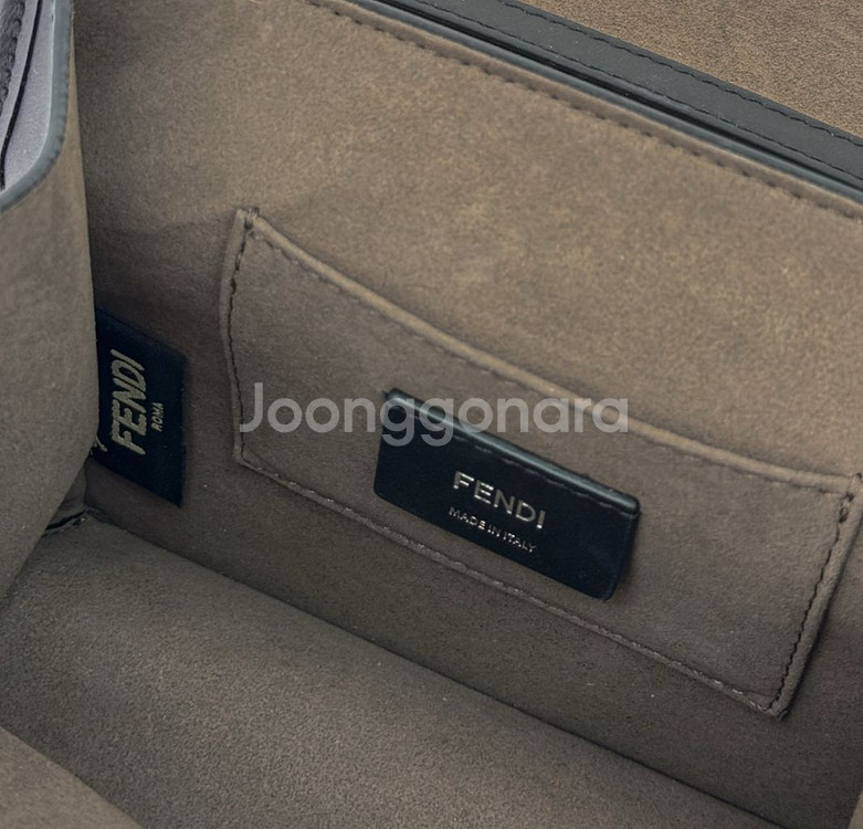 펜디 캔아이 에프 레더 투웨이 숄더 크로스백 스몰 블랙--7