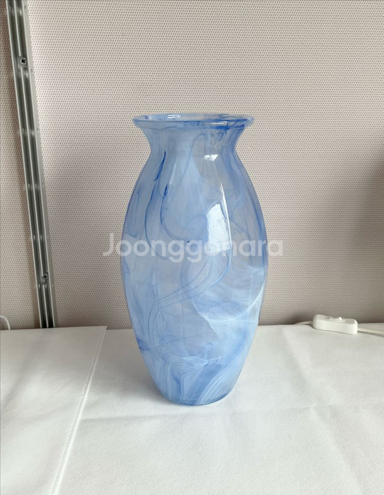 무라노 핸드블로운 유리 빈티지 화병--0