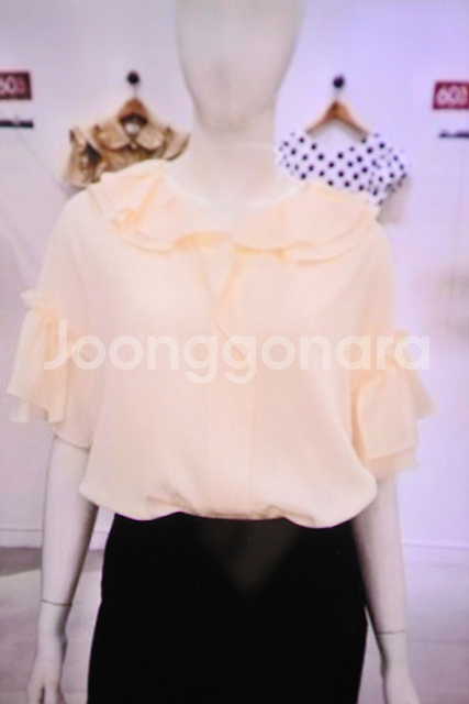 레니본 레이어드 프릴 블라우스 55-66--7