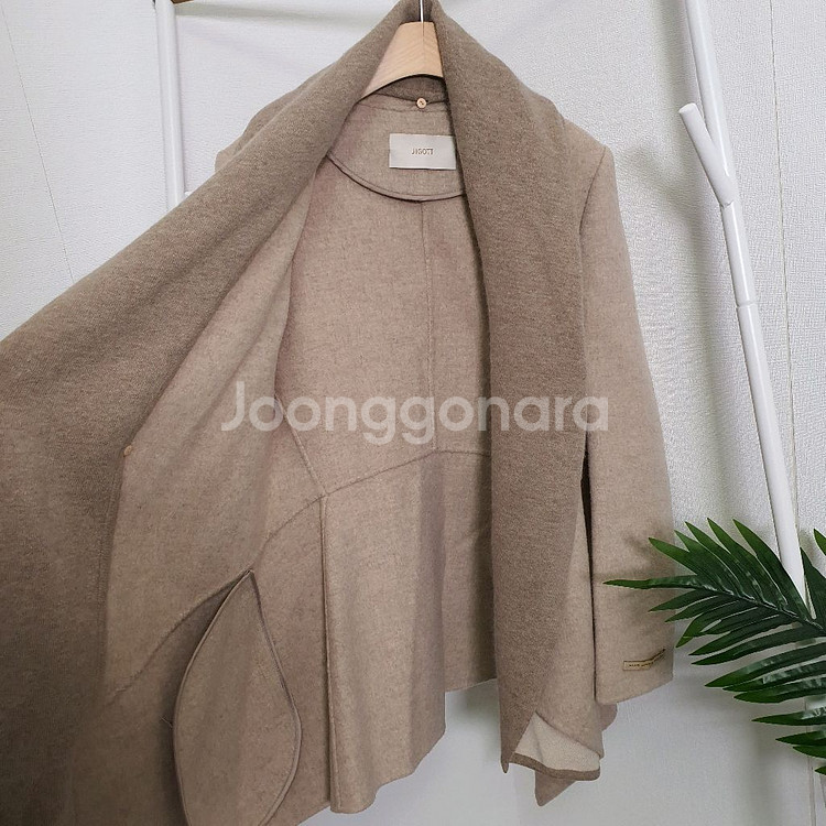 지고트 숄카라 캐시미어울 코트--1