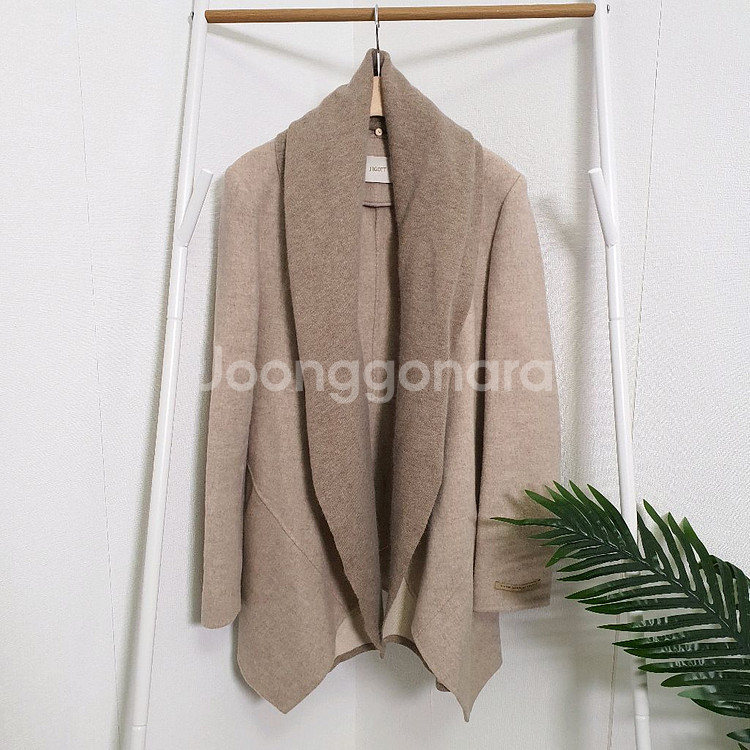 지고트 숄카라 캐시미어울 코트--0