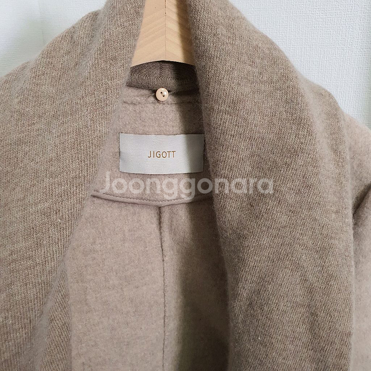 지고트 숄카라 캐시미어울 코트--2