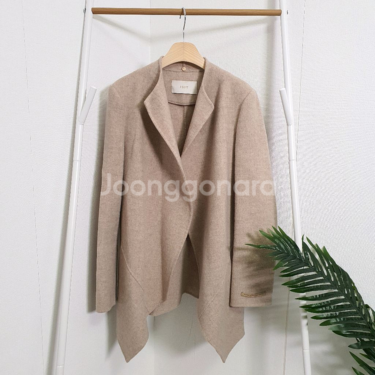 지고트 숄카라 캐시미어울 코트--6