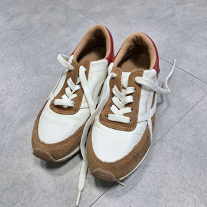 브루마스 천연소가죽 카멜 스니커즈 230