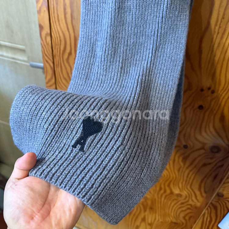 아미 빅하트 머플러(목도리) 그레이--4