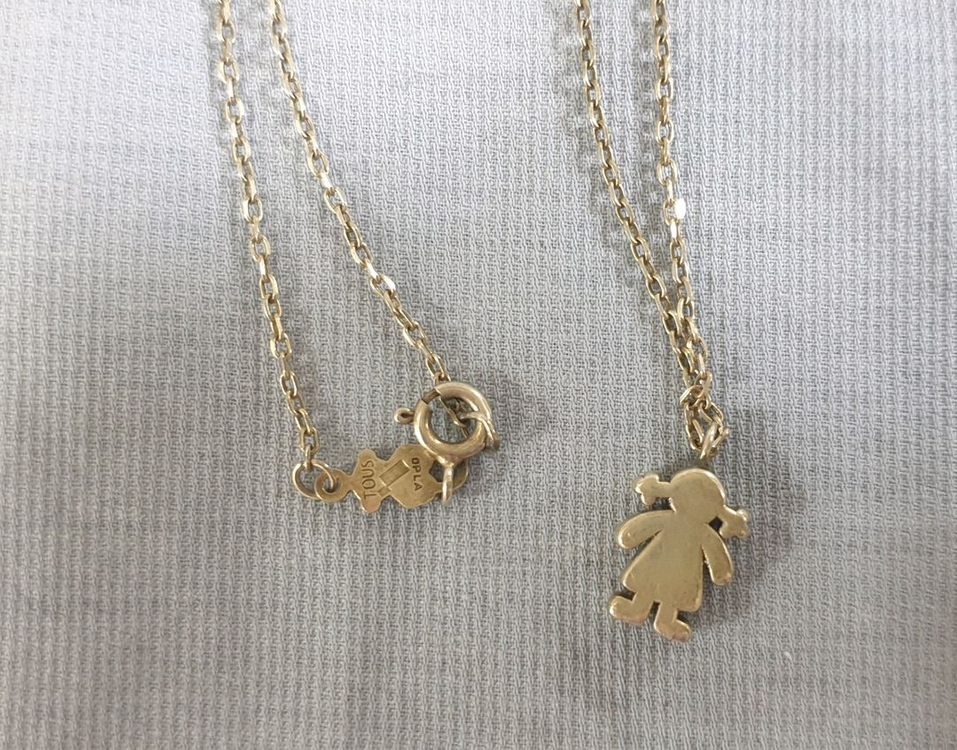 TOUS 토스 소녀 목걸이 실버--1